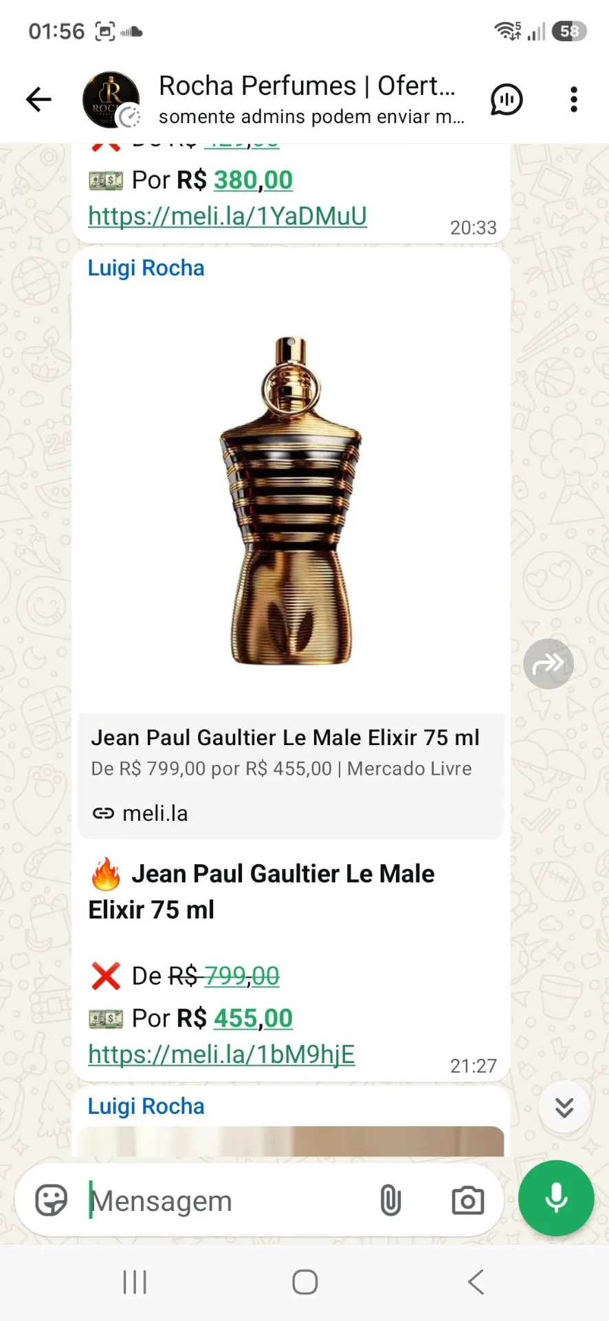 Oferta do perfume Jean Paul Gaultier Le Male Elixir 75 ml por R$ 455,00